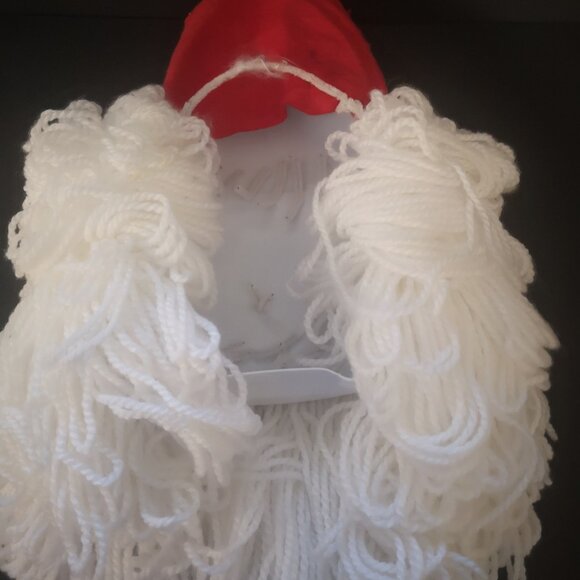 Vintage Handmade Folk Art Yarn Santa Claus Face made from Bleach Bottle - Picture 2 of 2
